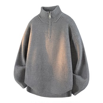 La chapelle half-zip turtleneck sweater autumn and winter new high street casual warm sweater tops for men and women couples La chapelle half-zip turtleneck sweater autumn and winter new high street casual warm sweater tops for men and women couples