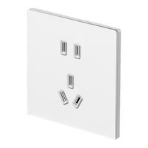 Type 86 LED wall switch panel ceramic core socket ultra-thin tempered glass five-hole with switch for home use