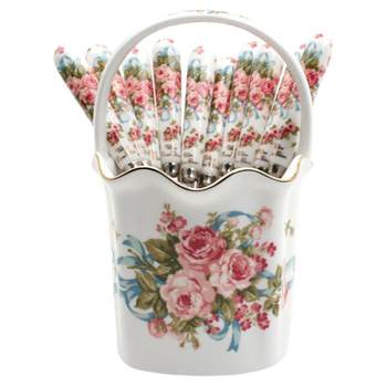 South korea imported smf british rose solid coffee spoon