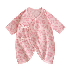 Baby and female pure cotton butterfly clothing newborn in summer long -sleeved long -sleeved hac climbing clothes boys conjoined in spring and autumn wearing