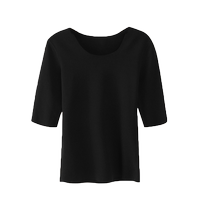 Five-quarter sleeve thermal underwear for women in autumn and winter heated and brushed three-quarter sleeve German velvet bottoming shirt T-shirt mid-sleeve autumn coat