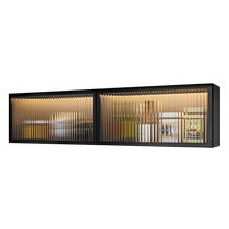 Kitchen wall storage rack thin small glass wall cabinet below spice rack condiment storage cabinet custom size