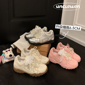 「稳叔」凡尔赛～7cm内增高厚底运动鞋休闲2026夏季阿甘德训鞋女