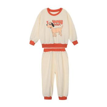 ເດັກນ້ອຍຍິງ sweatshirt suit spring and autumn new Korean style girls sports suit Western Internet Celebrity Children’s early autumn set two-pieces