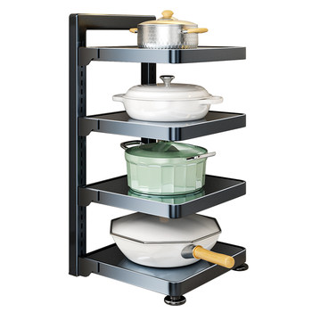 Jiabangshou extra thick carbon steel pot rack storage rack