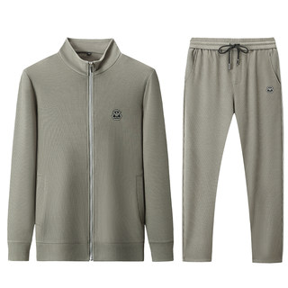 正品意大利名牌高端男士运动服套装春秋季休闲夹克外套男装两件套