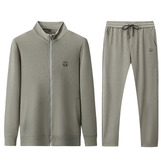 正品意大利名牌高端男士运动服套装春秋季休闲夹克外套男装两件套