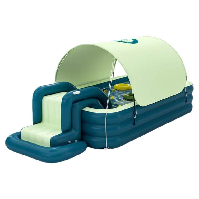 Home users with sunshade slides for babies and children foldable large automatic inflatable swimming pool toys for families