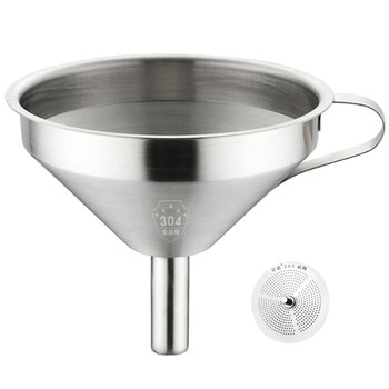 Funnel 304 stainless steel food grade wine funnel ເສັ້ນຜ່າສູນກາງຂະຫນາດໃຫຍ່ເສັ້ນຜ່າກາງຂະຫນາດນ້ອຍນ້ໍາມັນ pouring funnel ເຮືອນເຮືອນຄົວ funnel