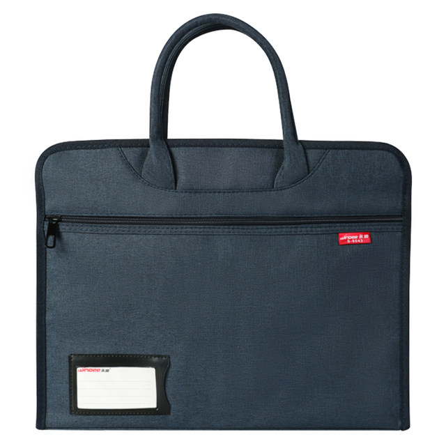 Large capacity briefcase with water cup canvas commuting