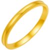 Saturday Fortune Gold 5G denominated solid gold simple shiny bead edge ring women's ring holiday gift