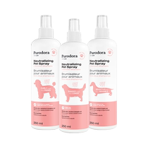 (Autonome) Le spray sans rinçage Purodora Lab Pet nettoie désodorise et dégraisse les poils de chat et de chien.