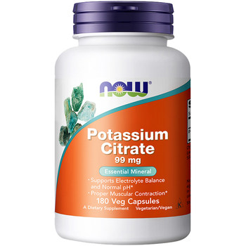 Now potassium citrate powder capsules 180 capsules