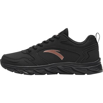 ANTA Sports Shoes Women's Summer Official Running Shoes Women's Leather Waterproof Casual Soft Sole Sports Black Women's Running Shoes