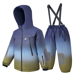 KK树儿童滑雪服女款男孩分体2025新款防水保暖户外滑雪衣裤中大童