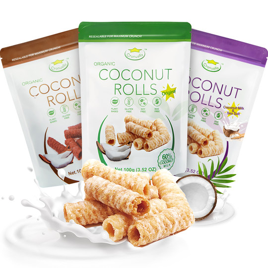 Rollitos de coco estrella sin gluten Snacks sin huevo