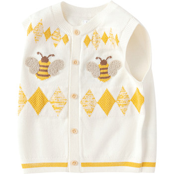 Balabala boy vest baby baby sweater vest spring and autumn new children's sweater vest jacket Balabala boy vest baby baby sweater vest spring and autumn new children's sweater vest jacket
