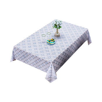 Xinjiang free shipping tablecloth waterproof, oil-proof, anti-scalding, no-wash advanced lace PVC rectangular tablecloth ຕາຕະລາງກາເຟ mat