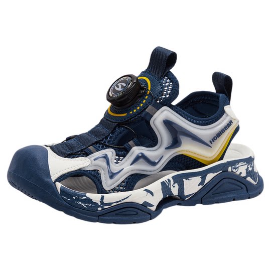 Habi Bear Children's Shoes for Boys and Girls Casual Sports Sandals for Summer 3-12 Years Old Children's Handsome Baotou Beach Middle-aged Children