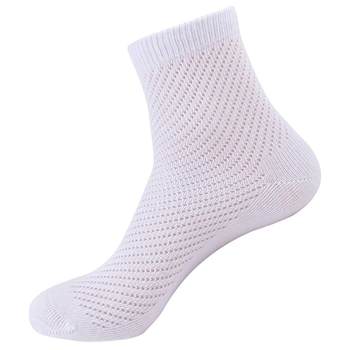 Oti love socks men's mid-calf summer ບາງຕາຫນ່າງ breathable ຝ້າຍສີແຂງ socks deodorant sweat-absorbent socks ສີຂາວ summer