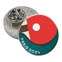 2024 Paris Olympic Games Table Tennis Badge Olympic Badge Peripheral 24mm Olympic Pin