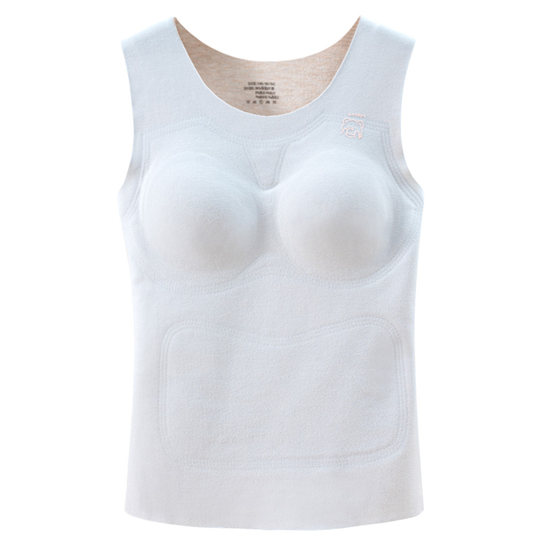 少女保暖背心发育期初中高中学生上装女大童秋冬加厚德绒保暖内衣