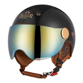 Carbon fiber european style universal half helmet sun protection and breathable