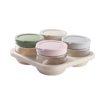 Japans Luntayo baby food-sharing jar food-grade household glass high temperature resistant 120ml*4 birds nest bottles
