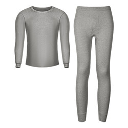 Anjiren Autumn Clothes and Autumn Pants Set Men's Pure Cotton Thermal Underwear Autumn and Winter Basement Thin Cotton Wool XC