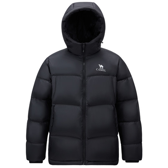 Camel Down Jacket Men Winter 2025 New Couple Same Style Warm Down Jacket Jacket Short Hooded Bread Jacket