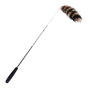 Cat Toy Funny Stick Long Rod Retractable Feather Replacement Head Bell Fishing Rod Kitten and Young Cat Supplies Collection