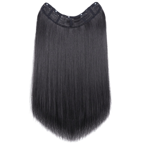 Real hair hair piece womens wig piece to increase hair volume fluffy one piece wig seamless invisible short hair extension U-shaped
