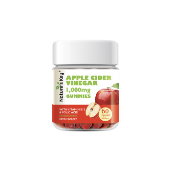 American NatureKey Apple Cider Vinegar Gummies Nature's Key Blocks Digestion Fitness Dietary Fiber ຜະລິດຕະພັນຂອງແທ້ຈິງ