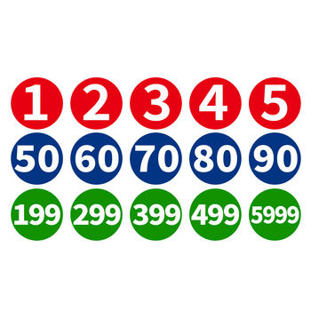 Digital sticker number label sticker waterproof pvc