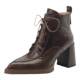 Martin boots for small women, thick soles, heightening, pointed toes, British style