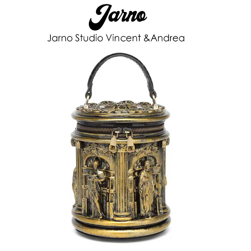 Retro, unique, creative, and distinctive Baroque-style cylindrical bag/handbag/crossbody bag.