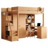 Shimu log style solid wood upper bed and lower table