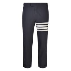 [100 Whole Wool] 4-bar TB trousers men's business trousers casual trousers official rolled hem trousers ເກົ້າຈຸດ trousers trendy