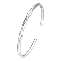 Chow Tai Sang pure silver S990 bracelet for women with ring opening high-end new style wrist bracelet as a holiday gift for girlfriend