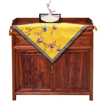 New chinese-style small square table chest cover cloth cotton linen table cushion New chinese-style small square table chest cover cloth cotton linen table cushion