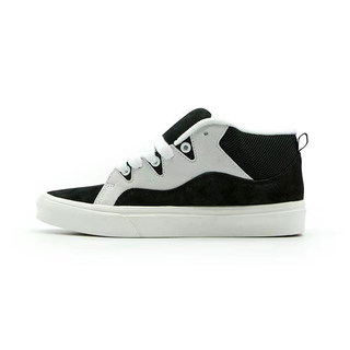 Black mid-cut bread shoes for couples, all-match sneakers