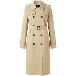 PEACEBIRD Women's Lapel Trench Coat Double-breasted Trench Coat 2023 Autumn New Mid-Length Straight Trench Coat