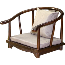 Les accoudoirs du siège de Tatami Nouveau style chinois chaise et chaise en bois massif de bois Pas de jambes Zen Président Day Style Kang Président Floating Window Président