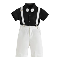 Romon boys dress suit British style childrens host piano performance suit summer flower girl handsome small suit