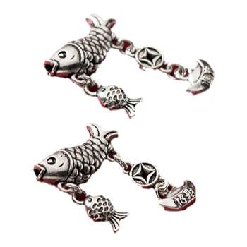 Wujie s925 yintai silver pendant diy koi