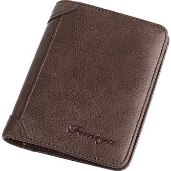 Driver's license multi-functional vertical cowhide men's wallet