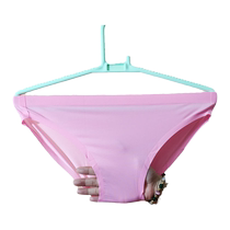 Unisex trendy mens low-waist sexy briefs bag-free ice silky one-piece seamless transparent tight