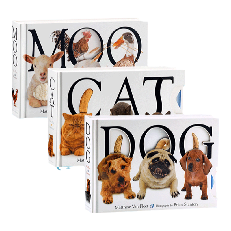 Matthew Van Fleet Animal Trio Moo Cat Dog 動物操作書Dance Alphabet