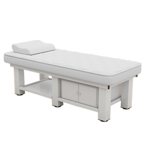 Beauty bed beauty salon special latex massage massage physiotherapy bed eyelash pattern embroidery moxibustion bed solid wood with hole lift
