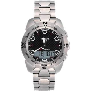 Tissot官网天梭智能触屏双显多功能运动电子钢带表